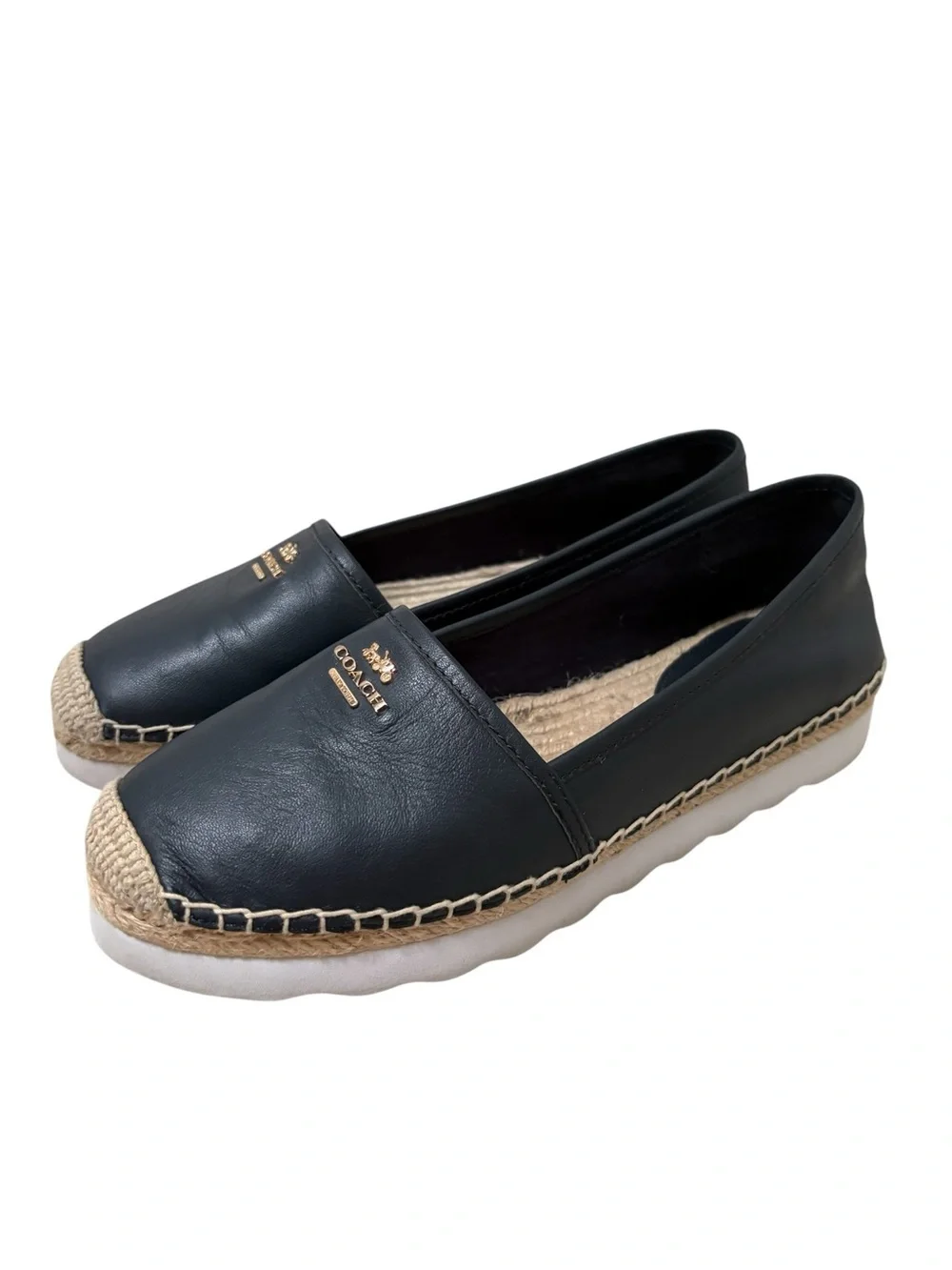 Coach Rye Midnight Navy Espadrilles Sneakers Size 7